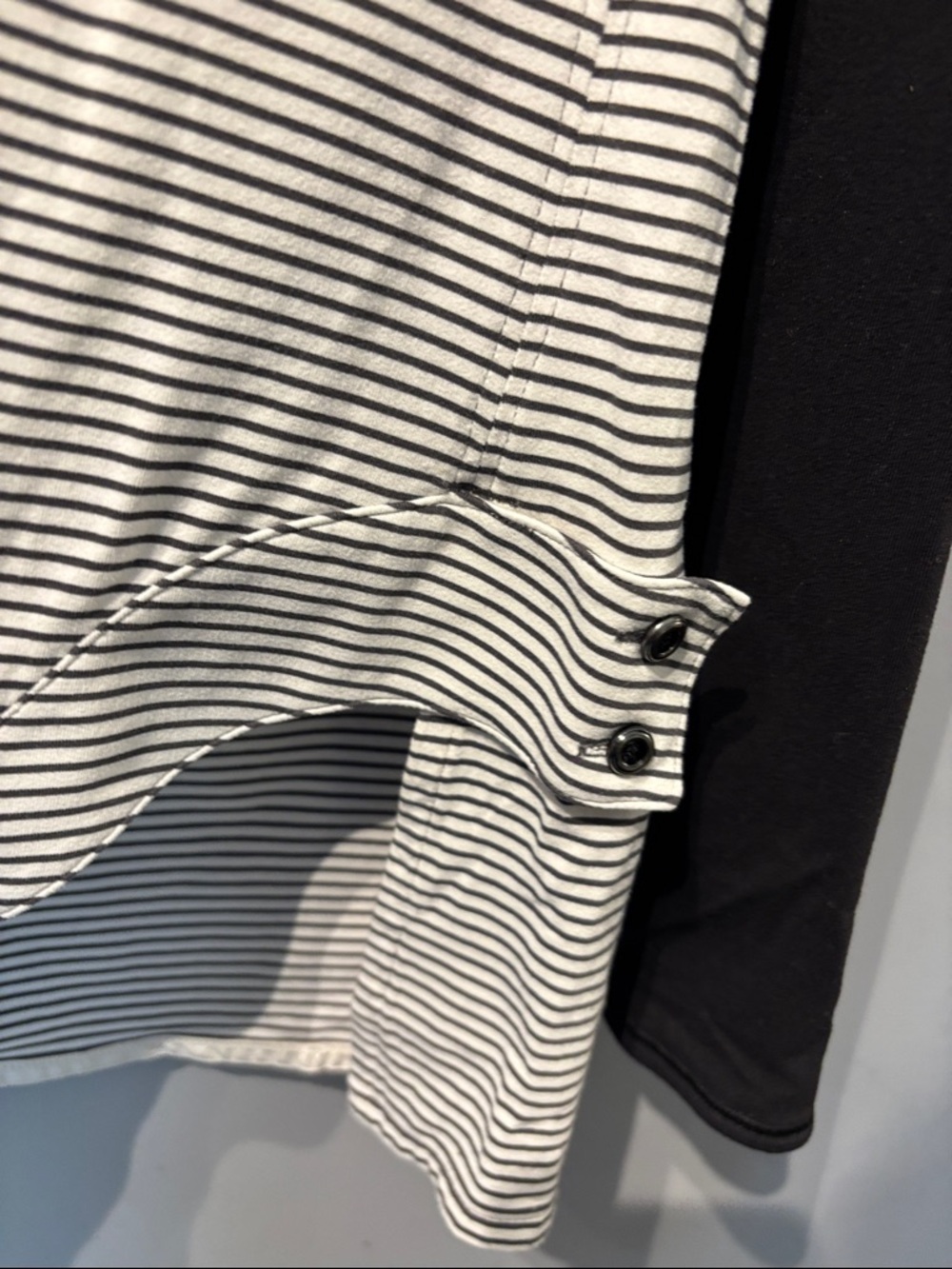 Lululemon Urbanite Henley Long Sleeve In Hyper Stripe Angel Wing / Black - Picture 8 of 10